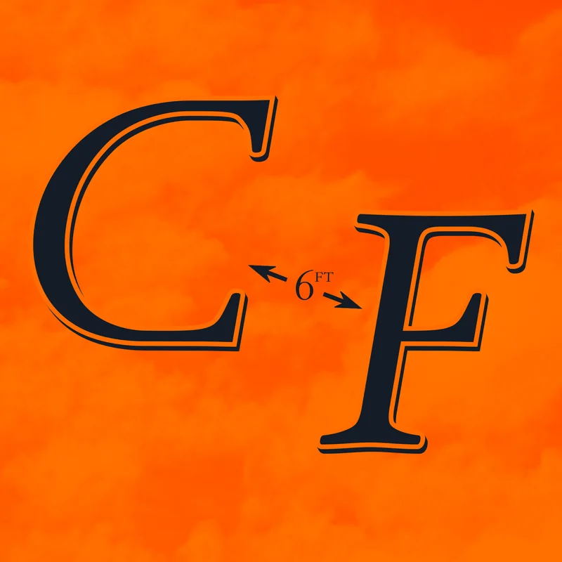 Champaign's Finest monogram, Spring 2020 · six feet apart variant.