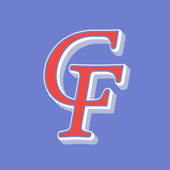 Champaign's Finest monogram, Periwinkle variant.