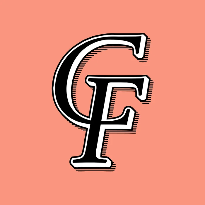 Champaign's Finest monogram, Salmon variant.