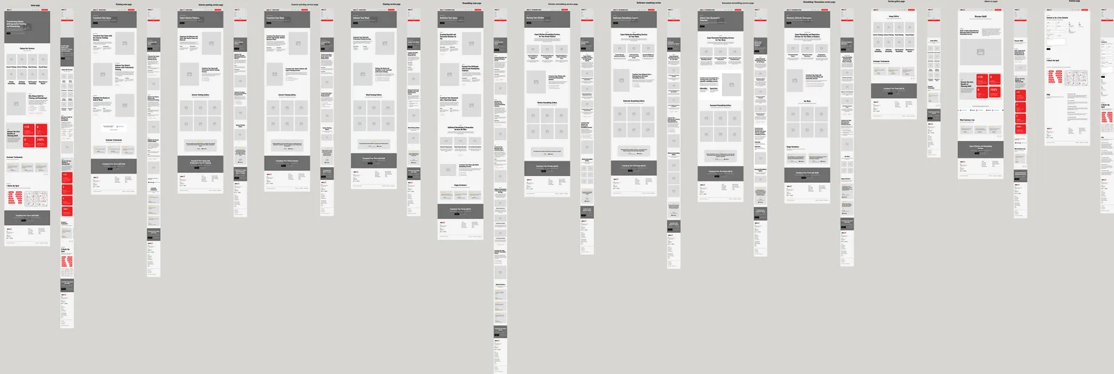 Hi-fidelity Roll X mockups with the black, red, and white treatment applied.