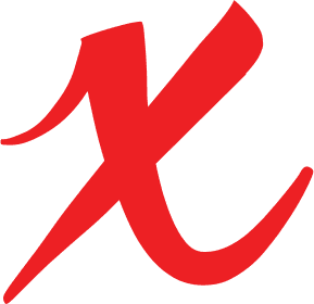 Roll X X-mark, the standalone red brushstroke X used as an icon.