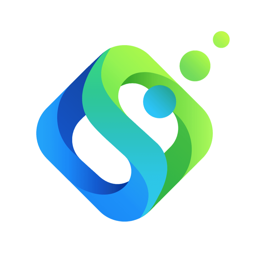SDP monogram: an interlocking S formed from two linked loops, in a blue-to-green gradient.